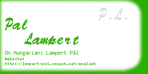 pal lampert business card